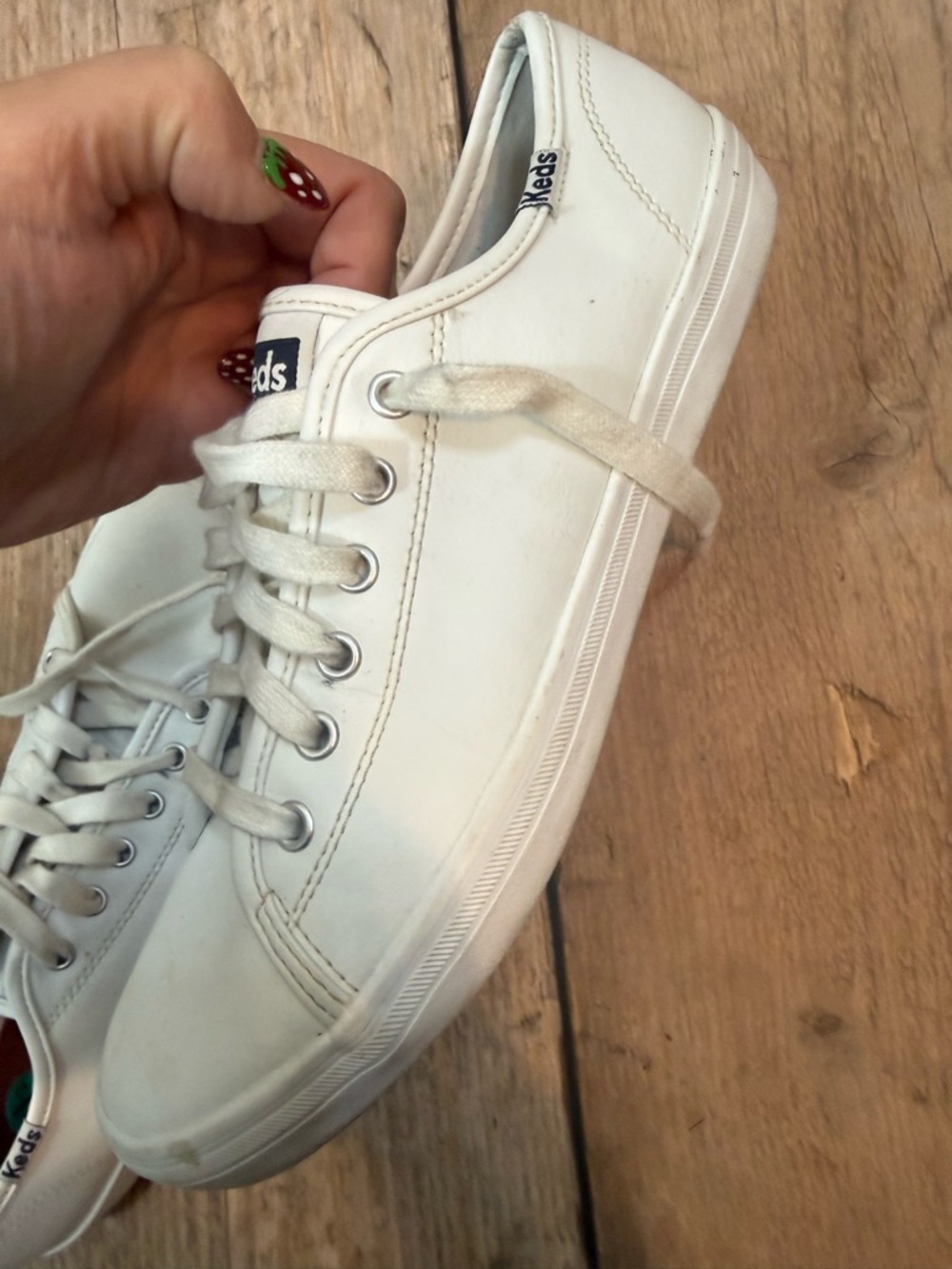 Keds White Women's Low-Top Lace-Up Sneakers - Picture 7 of 8